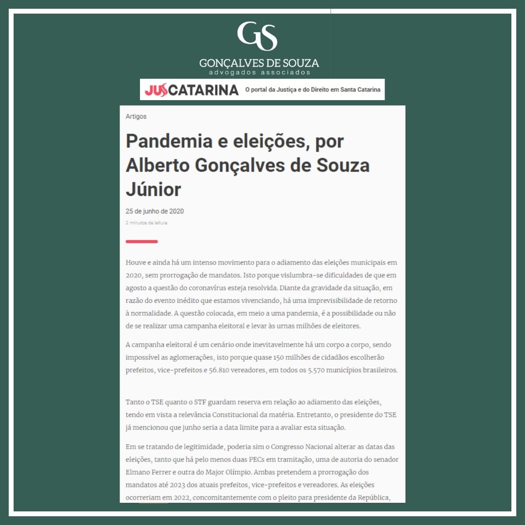 Artigo Publicado no Site Juscatarina por Dr. Alberto Gonçalves